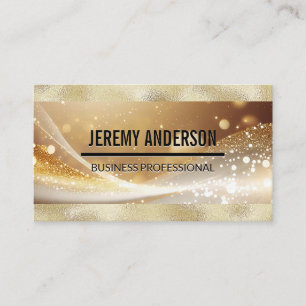 Gouden Metallic Shimmer Shine   boke Visitekaartje