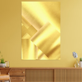 Gouden Metallic Spectaculair Opgespannen Canvas Pr Afdruk