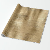 Gouden metallic textuur rustieke shimmer stijlvol cadeaupapier (Uitgerold)