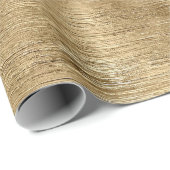 Gouden metallic textuur rustieke shimmer stijlvol cadeaupapier (Rol Hoek)