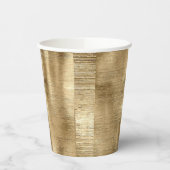Gouden metallic textuur rustieke shimmer stijlvol papieren bekers (Links)