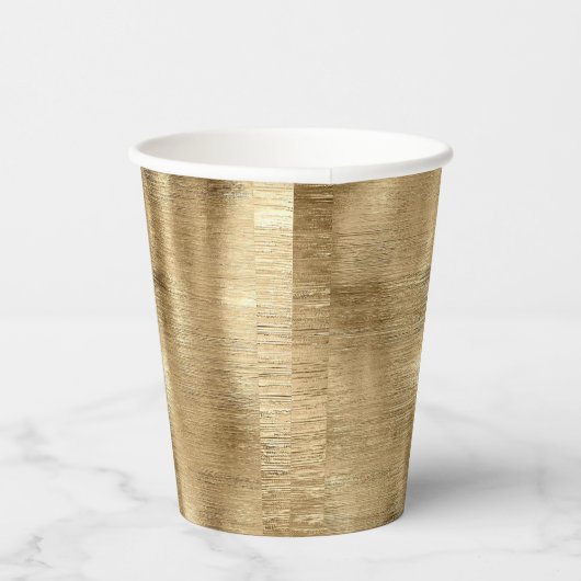 Gouden metallic textuur rustieke shimmer stijlvol papieren bekers (Rechts)