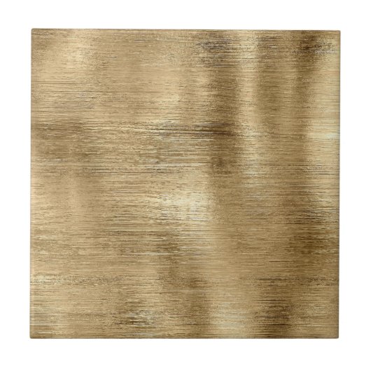 Gouden metallic textuur rustieke shimmer stijlvol tegeltje (Voorkant)