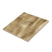 Gouden metallic textuur rustieke shimmer stijlvol tegeltje (Zijkant)