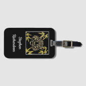 Gouden Metallic Tijger Gezicht Bagage Label (Voorkant (horizontaal))