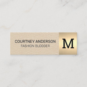 Gouden Metallic Trim   Luxe leder   Monogram Mini Visitekaartje