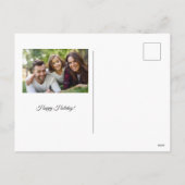 Gouden Metallic Vlinder Glam Abstract Feestdagenkaart (Achterkant)