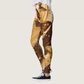 Gouden Metallic Vlinder Glam Abstract Leggings (Links)