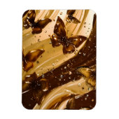 Gouden Metallic Vlinder Glam Abstract Magneet (Verticaal)