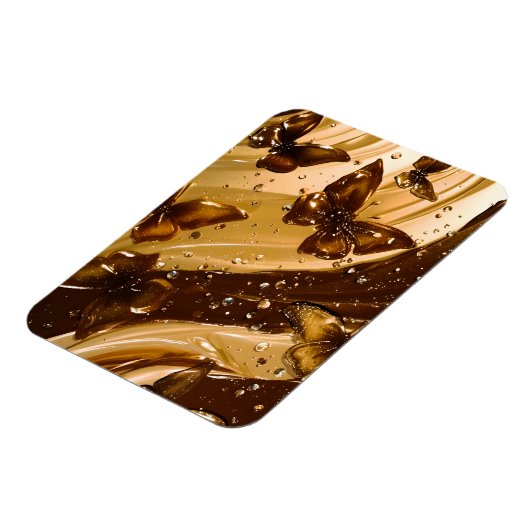 Gouden Metallic Vlinder Glam Abstract Magneet (Linkerzijde)