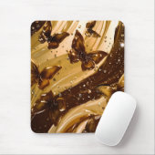 Gouden Metallic Vlinder Glam Abstract Muismat (Met muis)