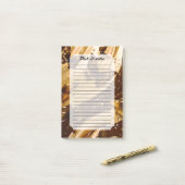 Gouden Metallic Vlinder Glam Abstract Post-it® Notes (Op bureau)