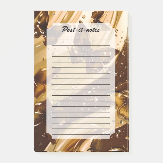 Gouden Metallic Vlinder Glam Abstract Post-it® Notes (Voorkant)