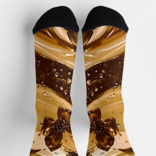 Gouden Metallic Vlinder Glam Abstract Sokken
