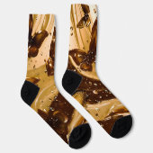 Gouden Metallic Vlinder Glam Abstract Sokken (Rechts)