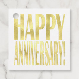 Gouden metallic vrolijke jubileum stijlvolle chic bedankjes labels