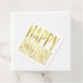 Gouden metallic vrolijke jubileum stijlvolle chic bedankjes labels (In situ)