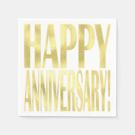 Gouden metallic vrolijke jubileum stijlvolle chic servet