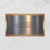 Gouden Metallic Zilveren Achtergrond | Glimmend Visitekaartje (Achterkant)