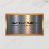 Gouden Metallic Zilveren Achtergrond | Glimmend Visitekaartje (Voorkant)