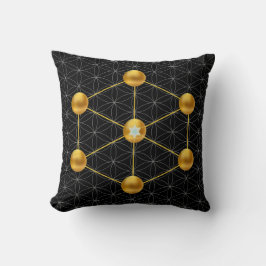Gouden Metatron Kubus Kussen
