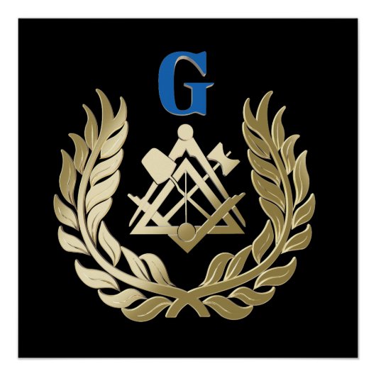 Gouden metselwerk symbool perfect poster (Voorkant)