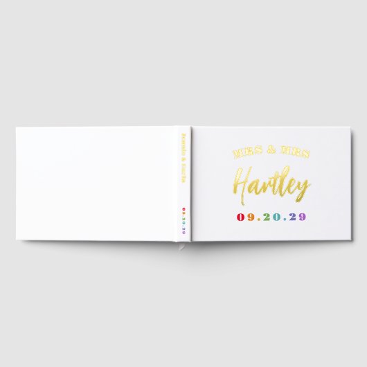 Gouden mevrouw & mevrouw Rainbow Datum Lesbische b Gastenboek (Volledig)