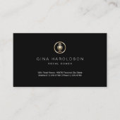 Gouden Microfoon Icon Vocal Coach Visitekaartje (Voorkant)