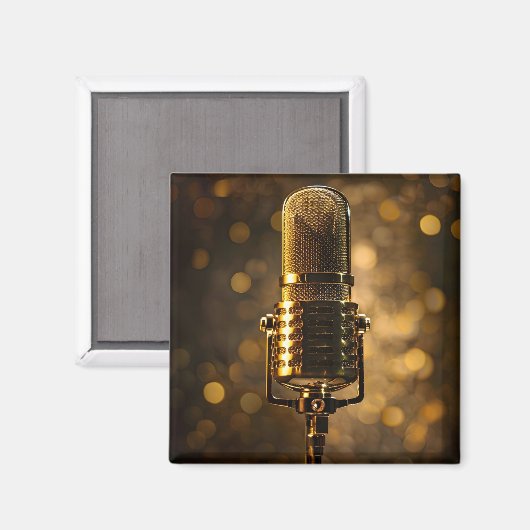  gouden microfoonmagneet magneet (Voorkant / Achterkant)
