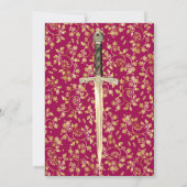 Gouden middeleeuwse bruiloft uitnodiging (Achterkant)