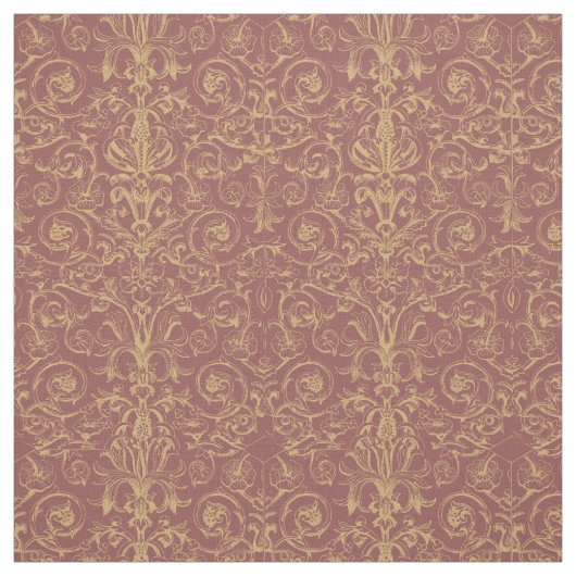 Gouden middeleeuwse stijl ornamentatie stof (Swatch)