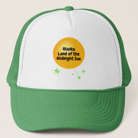 Gouden Middennachtzon van Alaska Trucker Pet (Voorkant)