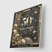 Gouden Mijlpaal: 50ste Jubileum Tribute Vierkante Klok (Hoek)