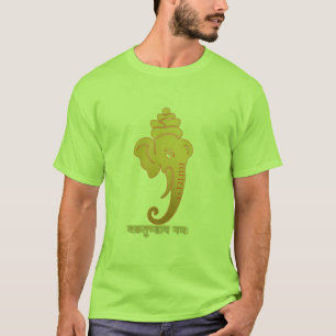 Gouden Minimal Ganesha – Vakratundaya Namah T-shirt