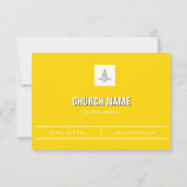 Gouden Minimale Kerk Uitnodiging (Achterkant)