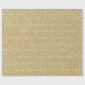 Gouden minimalistische aangepaste script tekst sne cadeaupapier (Vlak)