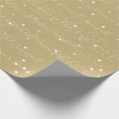 Gouden minimalistische aangepaste script tekst sne cadeaupapier (Hoek)