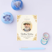 Gouden minimalistische begrafenisdienst flyer (Enkel)