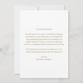 Gouden minimalistische botanicals bruiloft bedankkaart (Achterkant)