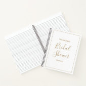 Gouden Minimalistische Bruiloftscadeau Tracker Notitieboek (Binnen)