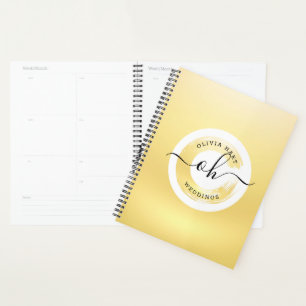 Gouden Minimalistische Elegante Logo Persoonlijke Planner