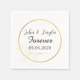 Gouden Minimalistische Elegante Trouwservet Templa Servet