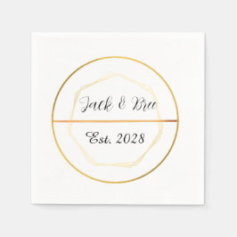 Gouden Minimalistische Elegante Trouwservet Templa Servet