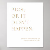 Gouden minimalistische foto's of het gebeurde niet poster (Voorkant)