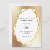 Gouden minimalistische gewone geometrische frame z kaart (Voorkant)