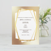 Gouden minimalistische gewone geometrische rand ze kaart (Staand voorkant)