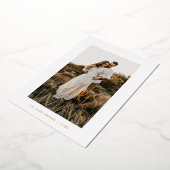 Gouden minimalistische kerst | Moderne fotobegroet Folie Feestdagenkaart (Gedraaid)