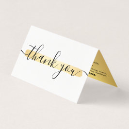 Gouden Minimalistische Logo Stylist Klant Bedankka Kaart