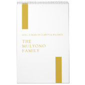 Gouden Minimalistische Moderne 2026 Muurkalender Kalender (Hoes)