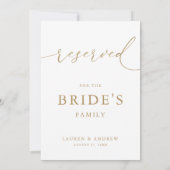 Gouden minimalistische moderne bruiloft-evenement  (Achterkant)